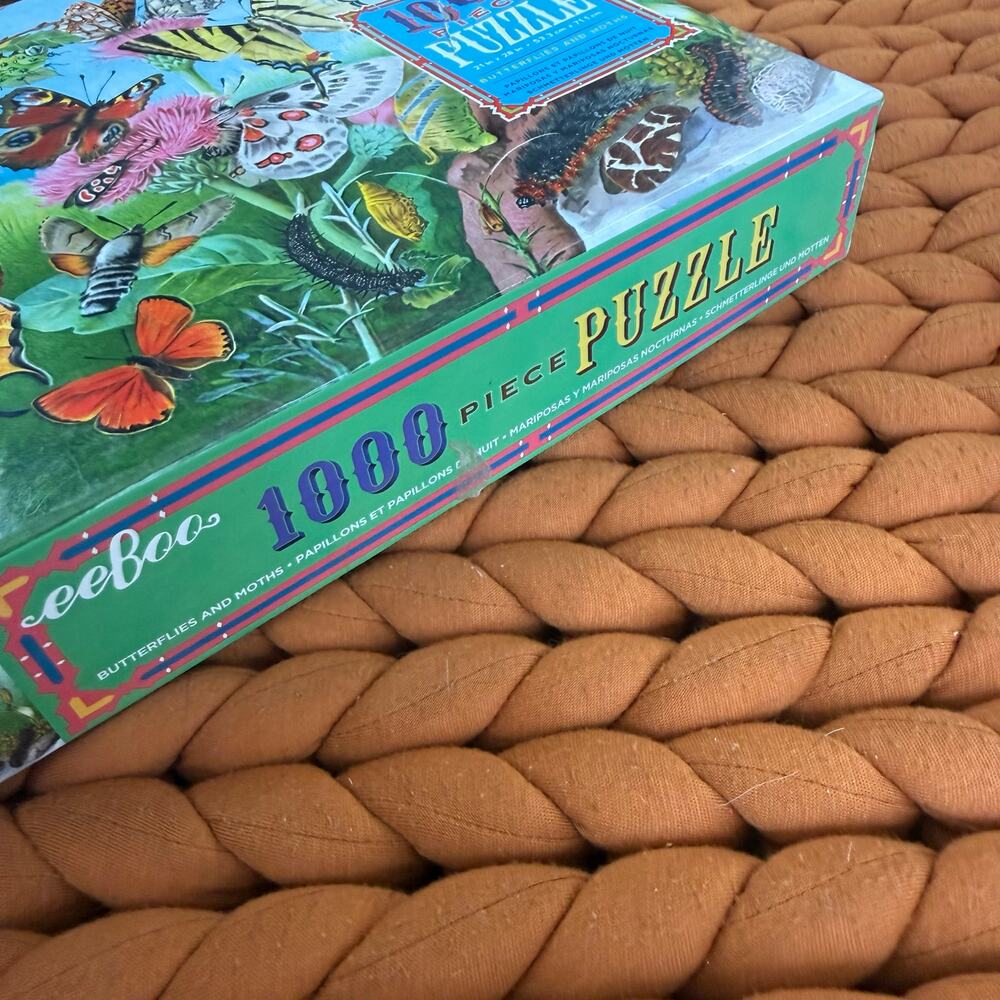 RARE Eeboo 1000 Piece Jigsaw Puzzle Butterflies & Moths - Picture 4 of 8